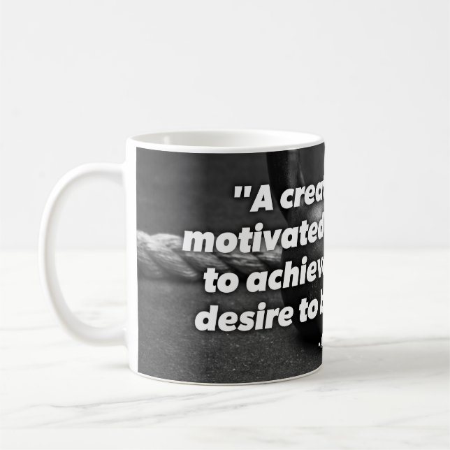 Caneca De Café Achieve - Kettlebell Workout Motivational (Esquerda)