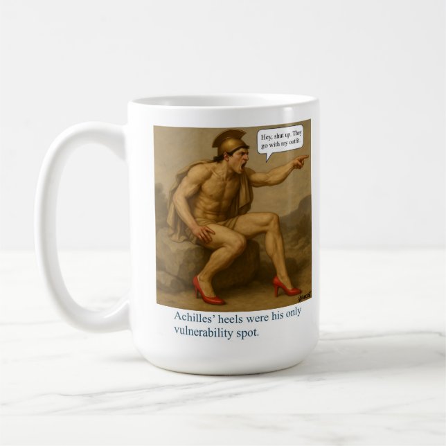 Caneca De Café Achilles’ heels were his only vulnerable spot. (Esquerda)