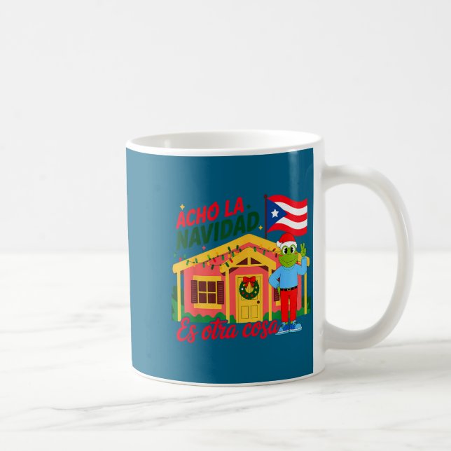 Caneca De Café Acho La Navidad Es Otra Cosa Boricua Christmas Vib (Direita)