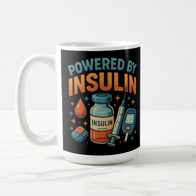 Caneca De Café Acionada por Insulin Diabetes Sensibilização Engra (Esquerda)