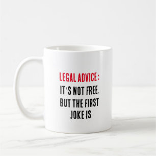 Caneca De Café Aconselhamento jurídico: não é gratuito, mas a pri
