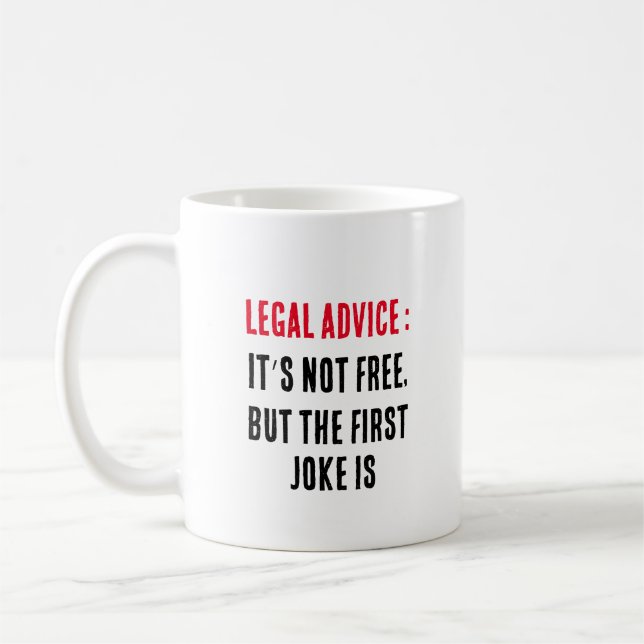 Caneca De Café Aconselhamento jurídico: não é gratuito, mas a pri (Esquerda)