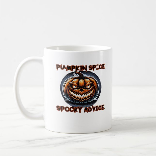 Caneca De Café Aconselhamento Spooky da Pumpkin - Presente do Dia (Esquerda)
