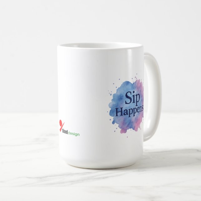 Caneca De Café Acontece ao Beber (Frente Esquerda)