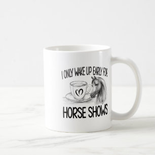 Caneca De Café Acordar Antecipado Para Cavalos Mostra Salto Do Sh