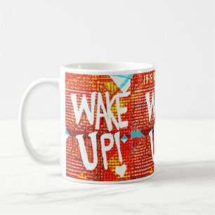 Caneca De Café Acordar! Com mensagem personalizada