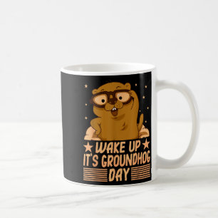 Caneca De Café Acordar é Dia da Marmota para Mulheres Homens Cria