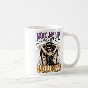 Caneca De Café Acordar-me quando for o Hallowe Bruxa Engraçado
