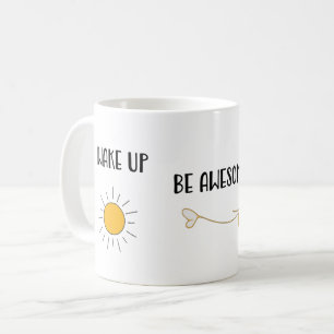 Caneca De Café Acordar Para Ser Incrível Repita Feliz Manhã