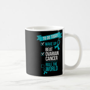 Caneca De Café Acorde Derrote O Câncer De Ovário Domine O Mundo 1
