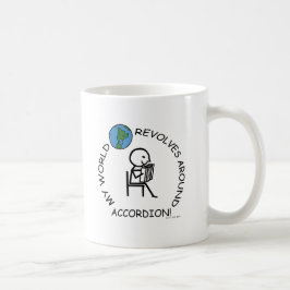 Caneca De Café Acordeão - Mundo Revola-se
