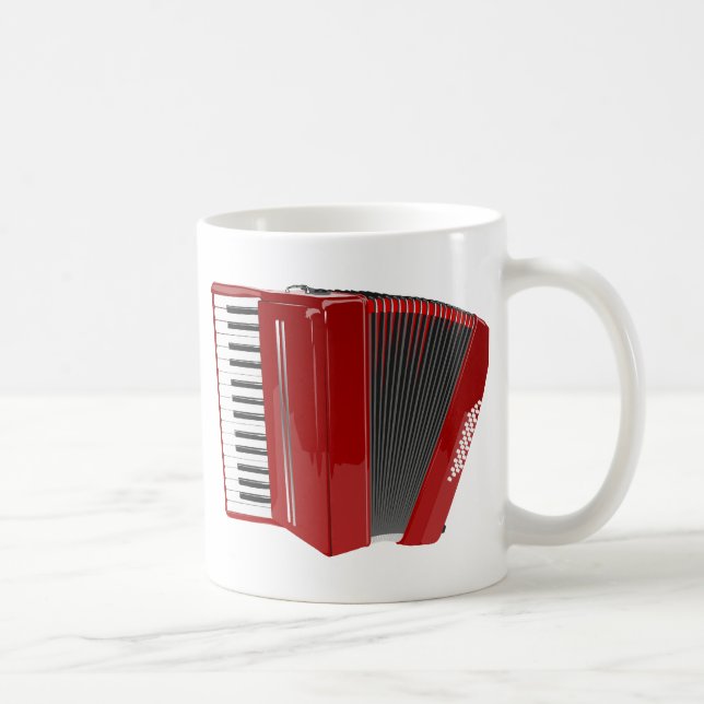 Caneca De Café Acordeão Vermelho (Direita)