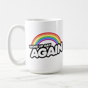 Caneca De Café Acordou Gay de novo