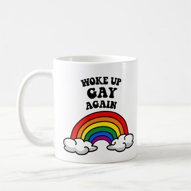 Caneca De Café Acordou gay de novo (Esquerda)