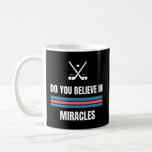 Caneca De Café Acredita Em Milagres Hockey Americano? (Esquerda)