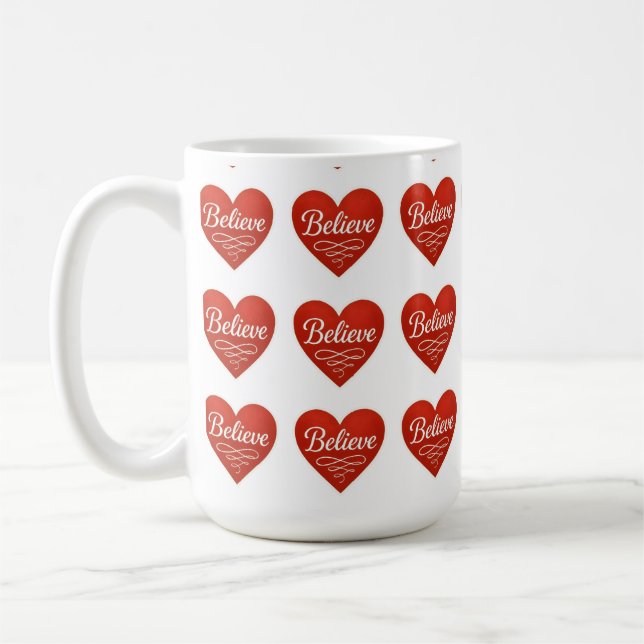 Caneca De Café Acredite Coração (Esquerda)