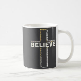 Caneca De Café Acredite Cruz de Jesus Fé Religiosa Cristã Homens