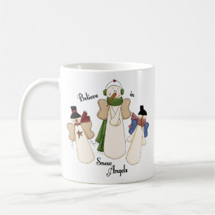 Caneca De Café Acredite em anjos da neve