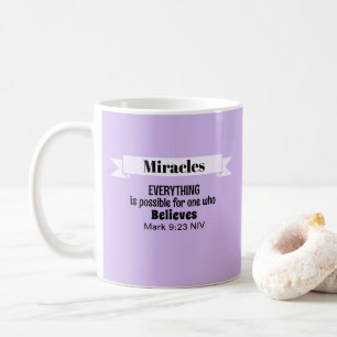 Caneca De Café Acredite em Bíblia de milagres Verso Purple Christ