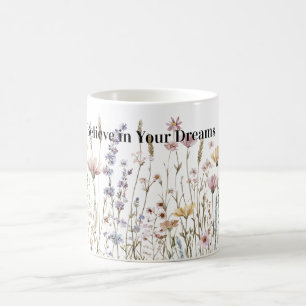 Caneca De Café Acredite em Flores Silvestres