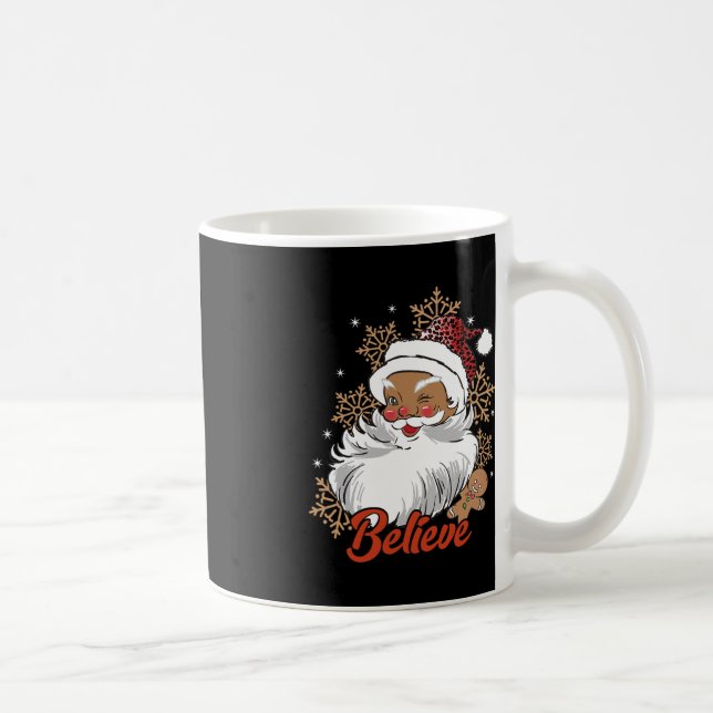 Caneca De Café Acredite em Papais noeis africanos Blac Natal afro (Direita)