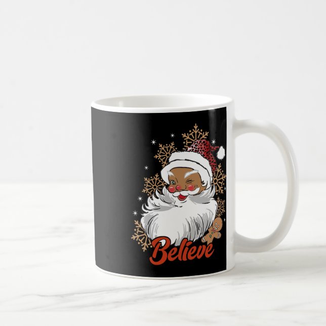 Caneca De Café Acredite em Papais noeis africanos Blac Natal afro (Direita)