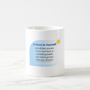Caneca De Café Acredite em si mesmo motivacional e inspiracional