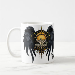 Caneca De Café Acredite em si mesmo, uma carta