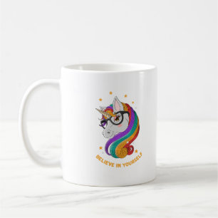 Caneca De Café Acredite em si mesmo Unicórnio