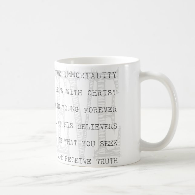 Caneca De Café Acredite em Yeshua. cristão (Direita)