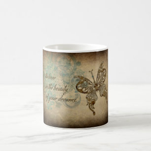 Caneca De Café Acredite na borboleta