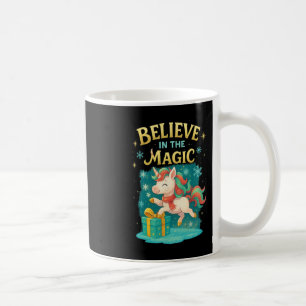 Caneca De Café Acredite Na Design De Natal Do Magic Unicorn Crian