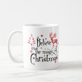 Caneca De Café Acredite na Magia do Natal Personalizado