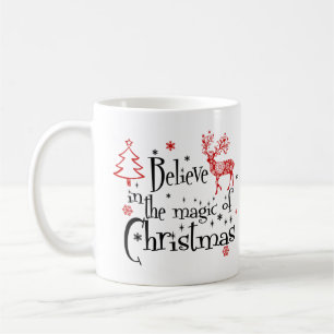 Caneca De Café Acredite na Magia do Natal Personalizado