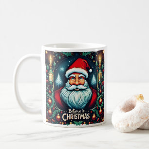 Caneca De Café Acredite na Mágica do Natal Festivo