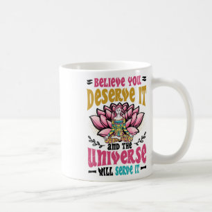 Caneca De Café Acredite Que Você Merece - Flor de Lótus da Positi