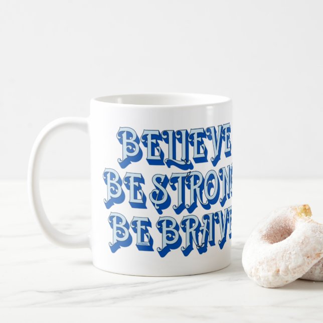 CANECA DE CAFÉ ACREDITE, SEJA FORTE, SEJA MOTIVADA (Com Donut)