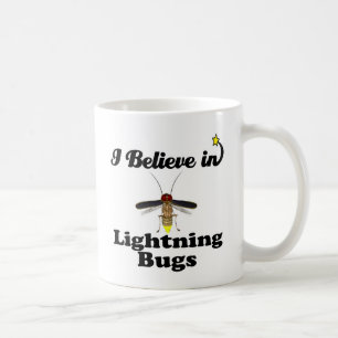 Caneca De Café acredito em insetos relâmpagos