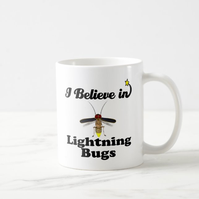 Caneca De Café acredito em insetos relâmpagos (Direita)