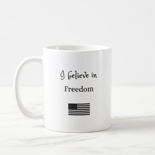Caneca De Café Acredito na Liberdade Mug (Esquerda)