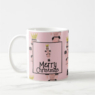 Caneca De Café Acrilico Mão Desenhada Soldado Rosa Doodle