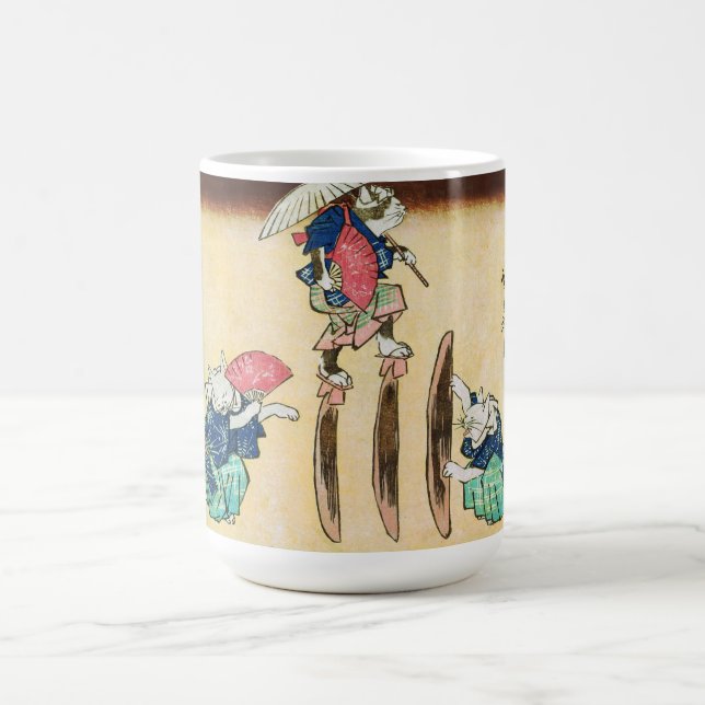 Caneca De Café Acrobat Cat, Hiroshige, Ukiyo-e (Centro)