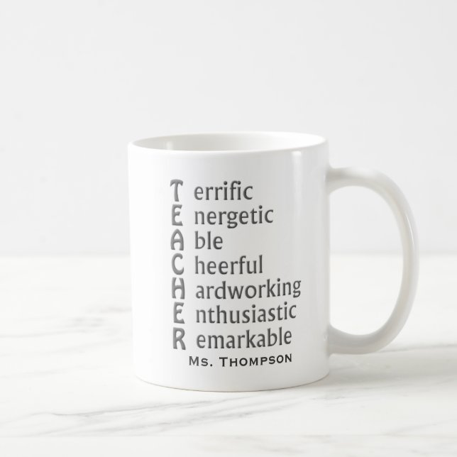 Caneca De Café Acrônimo para Professores (Direita)