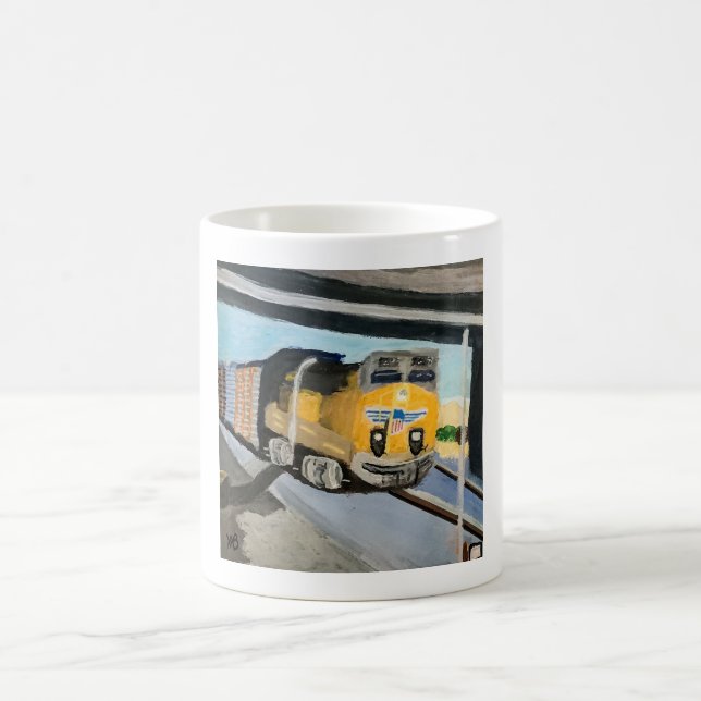 Caneca De Café Acrylic Train Art Print | Scenic Indio CA Desert  (Centro)