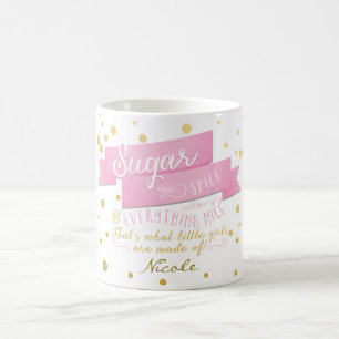 Caneca De Café Açúcar e especiarias Tudo Rosa e Dourado Café Mug
