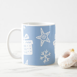 Caneca De Café Açúcar neve de Natal chá azul inverno