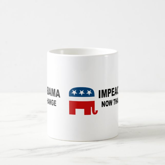 Caneca De Café Acuse Obama - agora que é a mudança (Centro)