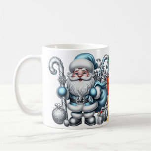 Caneca De Café AD 021 - Gráfico digital Natal Santa Claus 3d