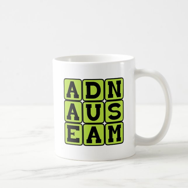 Caneca De Café Ad Nauseam, Até Um Grau Enjoativo Frase Latina (Direita)