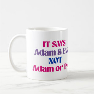 Caneca De Café Adam e Eve não Adão ou Eva